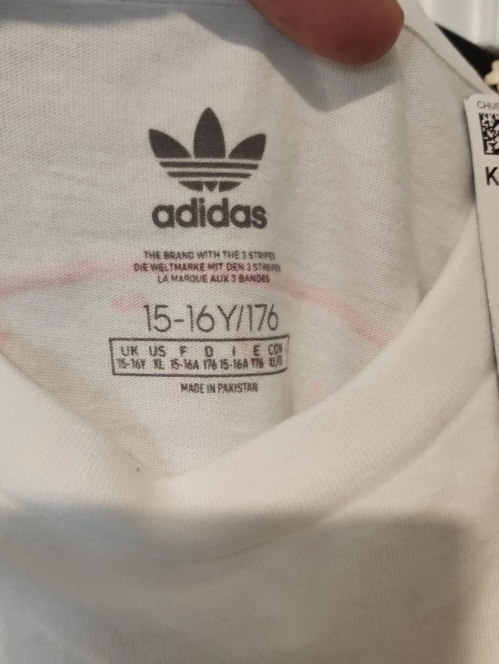 adidas White Short Sleeve Tee with Green Fries Graphic - XL